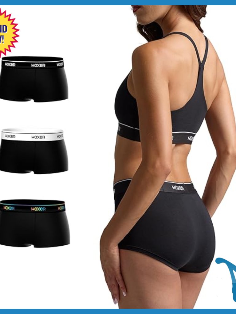Modal Boxer Briefs Women's Ultra Short Boyshorts Chafe-Free Gym Sleep